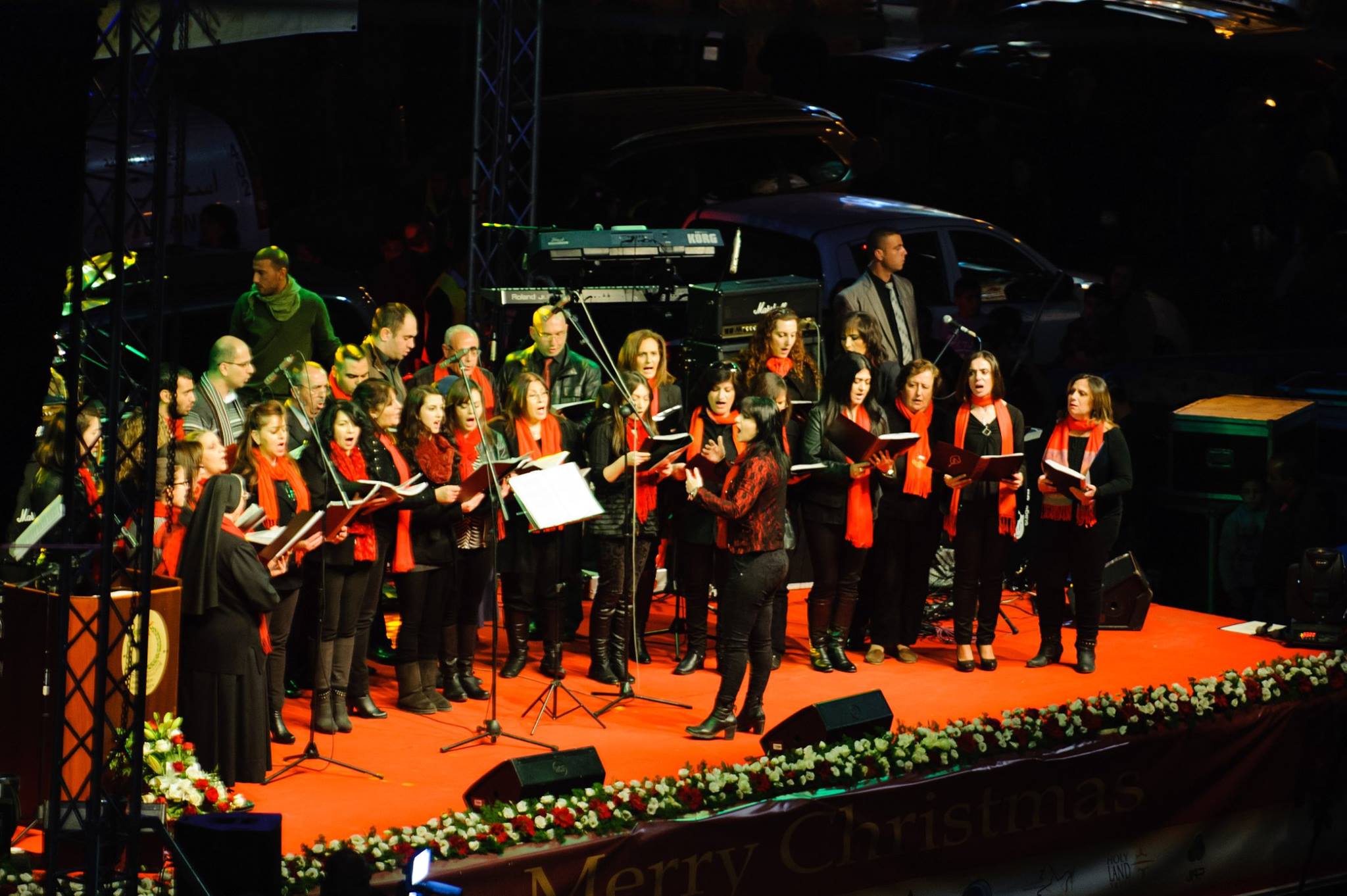 حفل إضاءة شجرة عيد الميلاد المجيد في مدينة بيت لحم