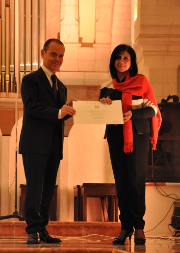 ايطاليا تمنح رئيسة بلدية بيت لحم رتبة قائد لوسام نجمة التضامن الإيطالي