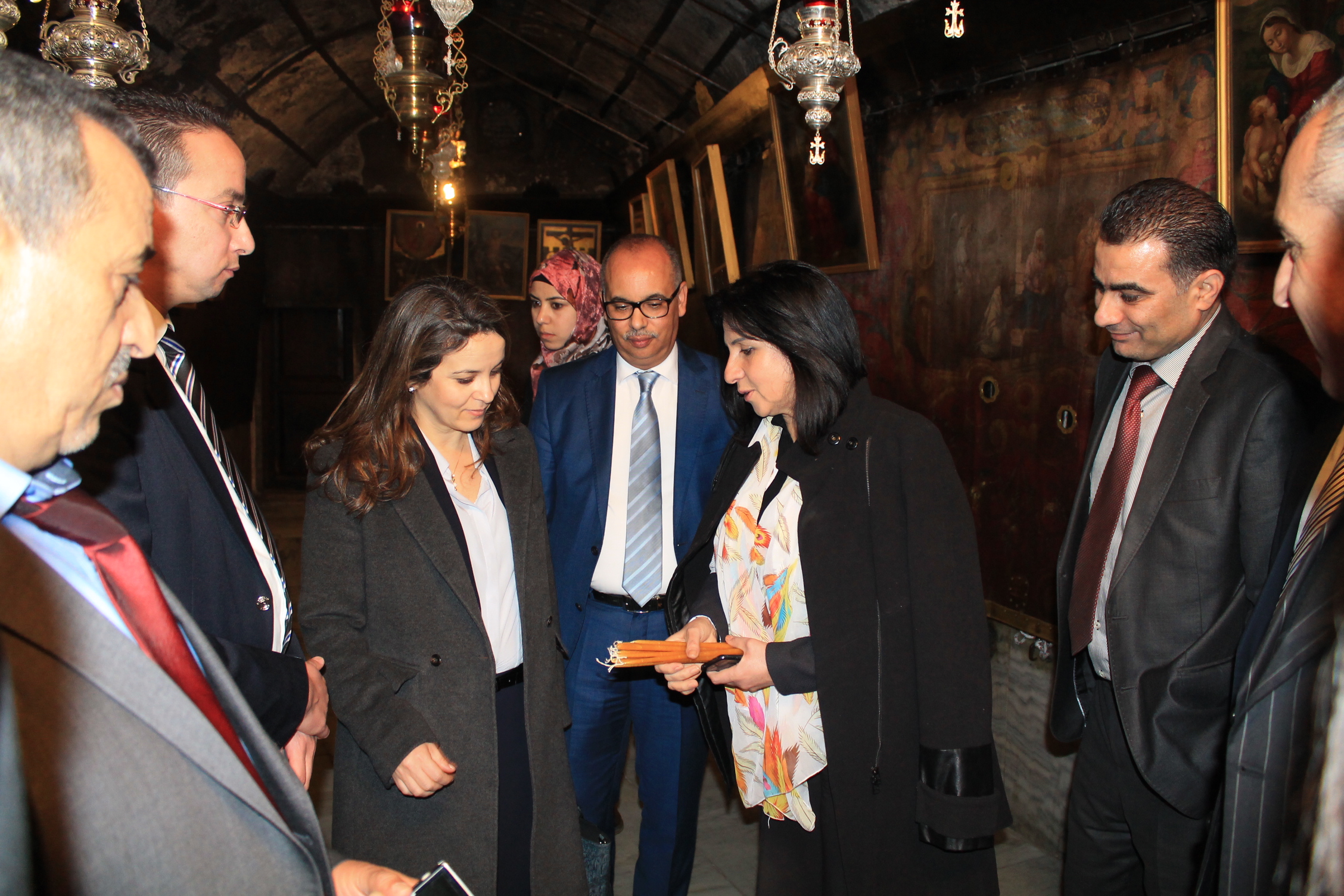 رئيسة بلدية بيت لحم تستقبل وزيرة المياه المغربية شرفات افيلال والوفد المرافق