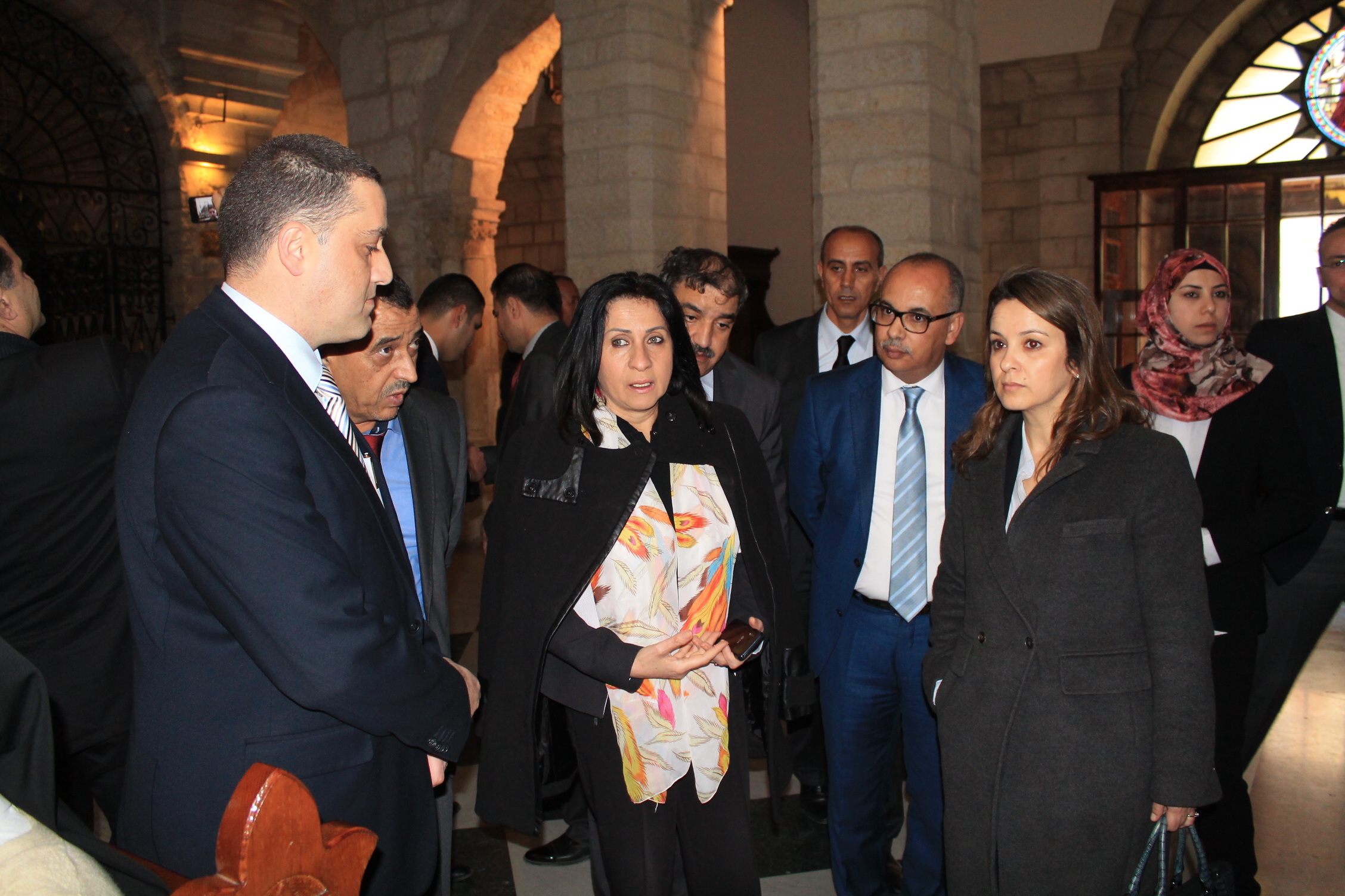 رئيسة بلدية بيت لحم تستقبل وزيرة المياه المغربية شرفات افيلال والوفد المرافق