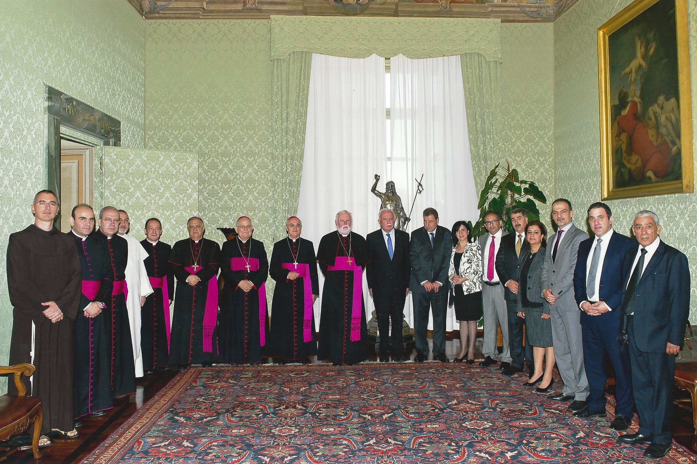 جانب من مشاركة رئيسة بلدية بيت لحم الأستاذة فيرا بابون في مراسم توقيع الإتفاقية الشاملة بين فلسطين ودولة الفاتيكان