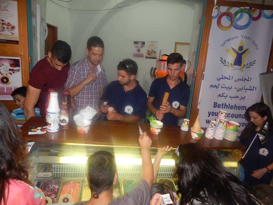 مشاركة المجلس المحلس الشبابي الجديد في مهرجان حياة بيت لحم 