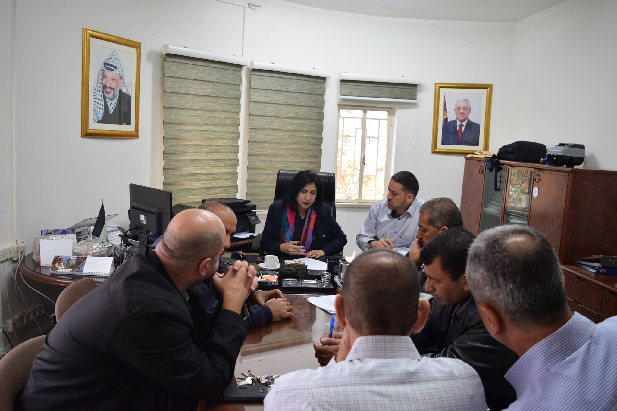 بابون تترأس إجتماعا طارئاً في مقر سلطة المياه بحضور نصار للوقوف على آليات العمل أثناء المنخفضات الجوية