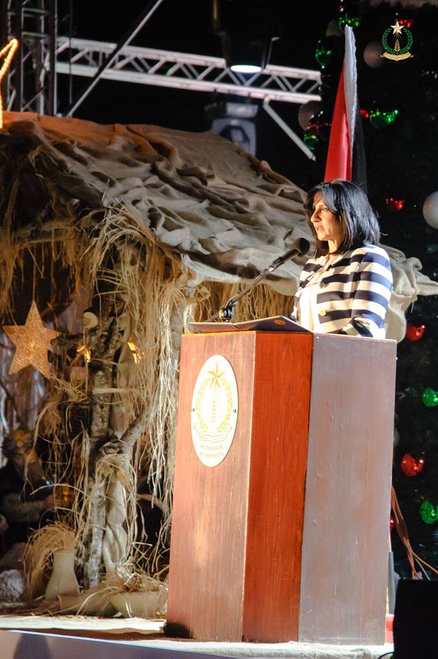 الاحتفال بإضاءة شجرة الميلاد في مدينة بيت لحم