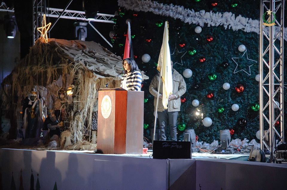 الاحتفال بإضاءة شجرة الميلاد في مدينة بيت لحم