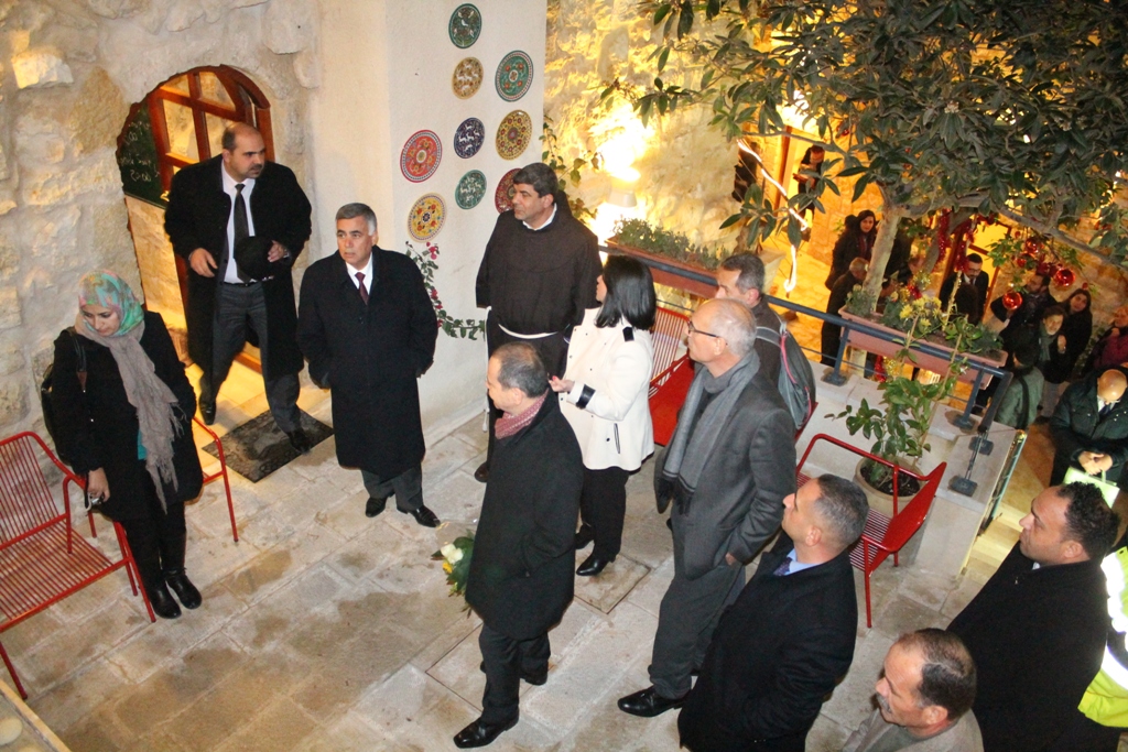 بلدية بيت لحم تطلق مجموعة من مشاريعها  الممولة من الحكومة الإيطالية من خلال  برنامج دعم البلديات الفلسطينية ومن بينها حوش السريان والمدبسة