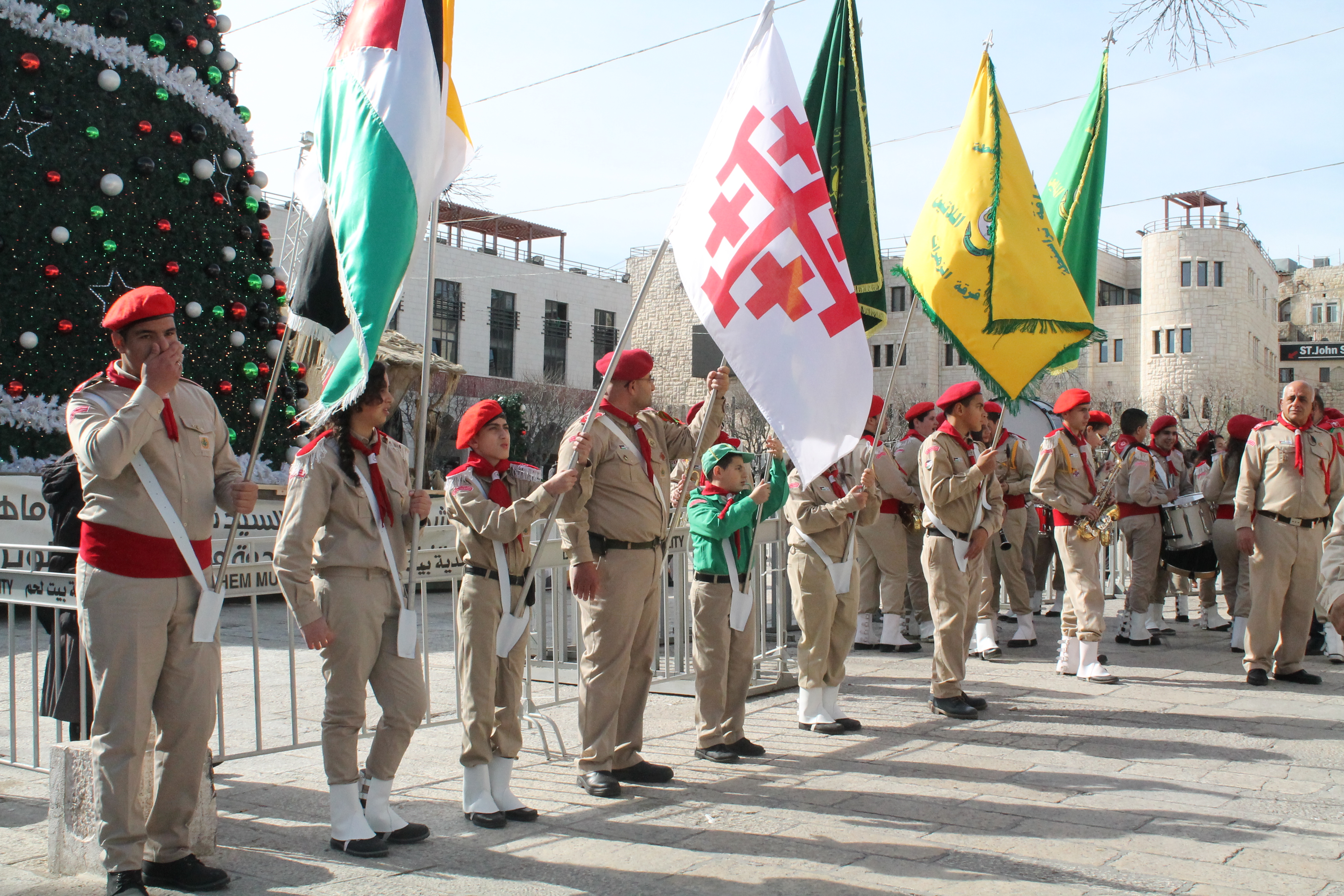 رئيسة وأعضاء بلدية بيت لحم يستقبلون حارس الأراضي المقدسة بمناسبة عيد الغطاس