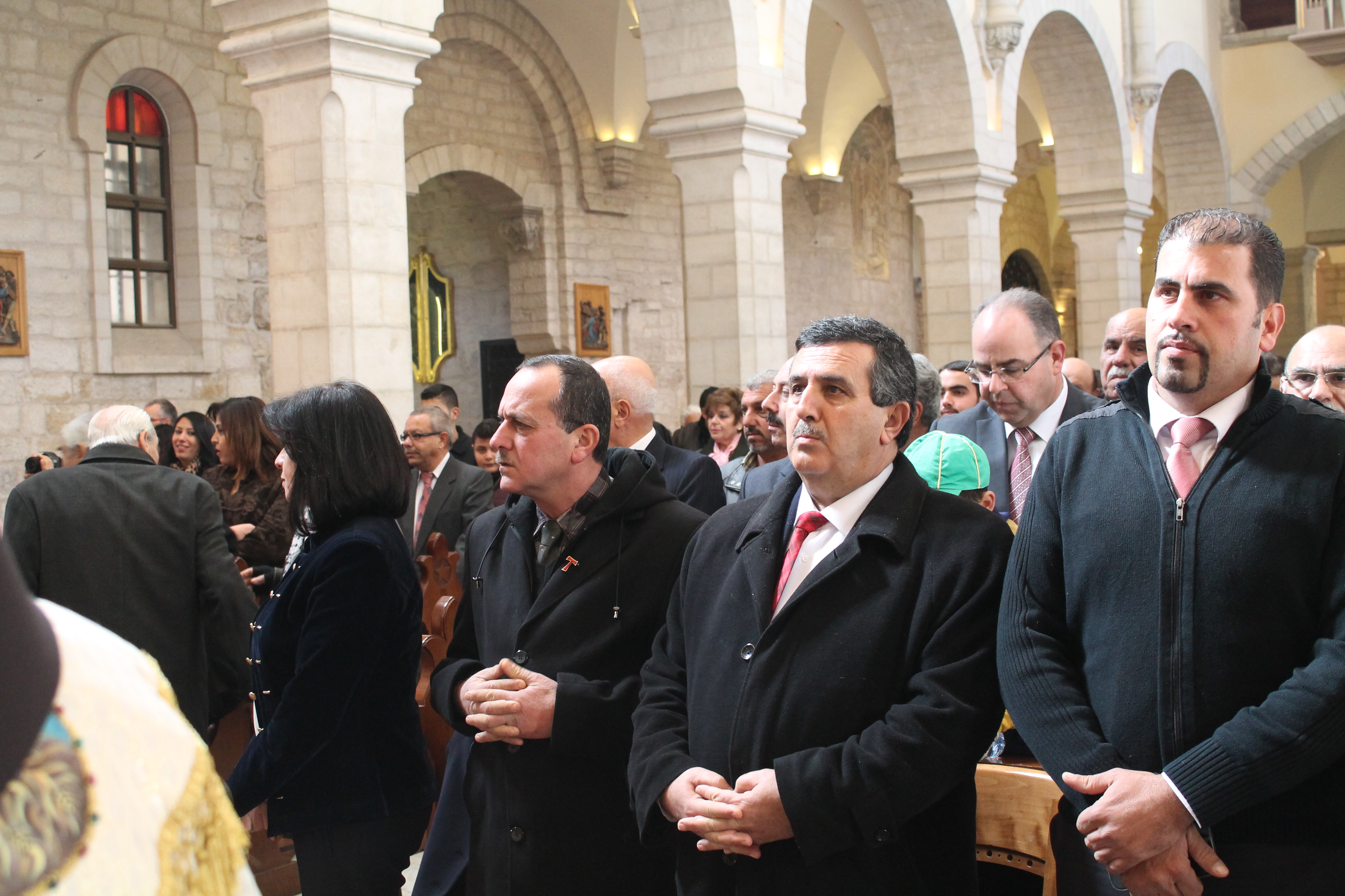 رئيسة وأعضاء بلدية بيت لحم يستقبلون حارس الأراضي المقدسة بمناسبة عيد الغطاس