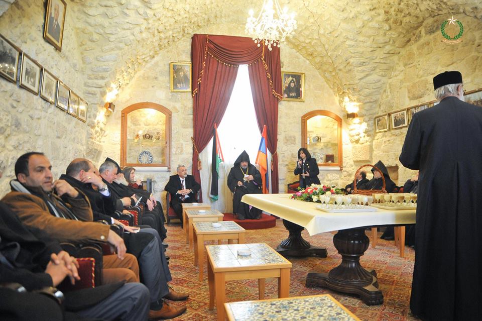 كلمة غبطة بطريرك الأرمن الارثوذكس نورهان مانوجيان  خلال مراسم استقباله في دير الارمن في بيت لحم اليوم الاثنين 18/1/2016 	