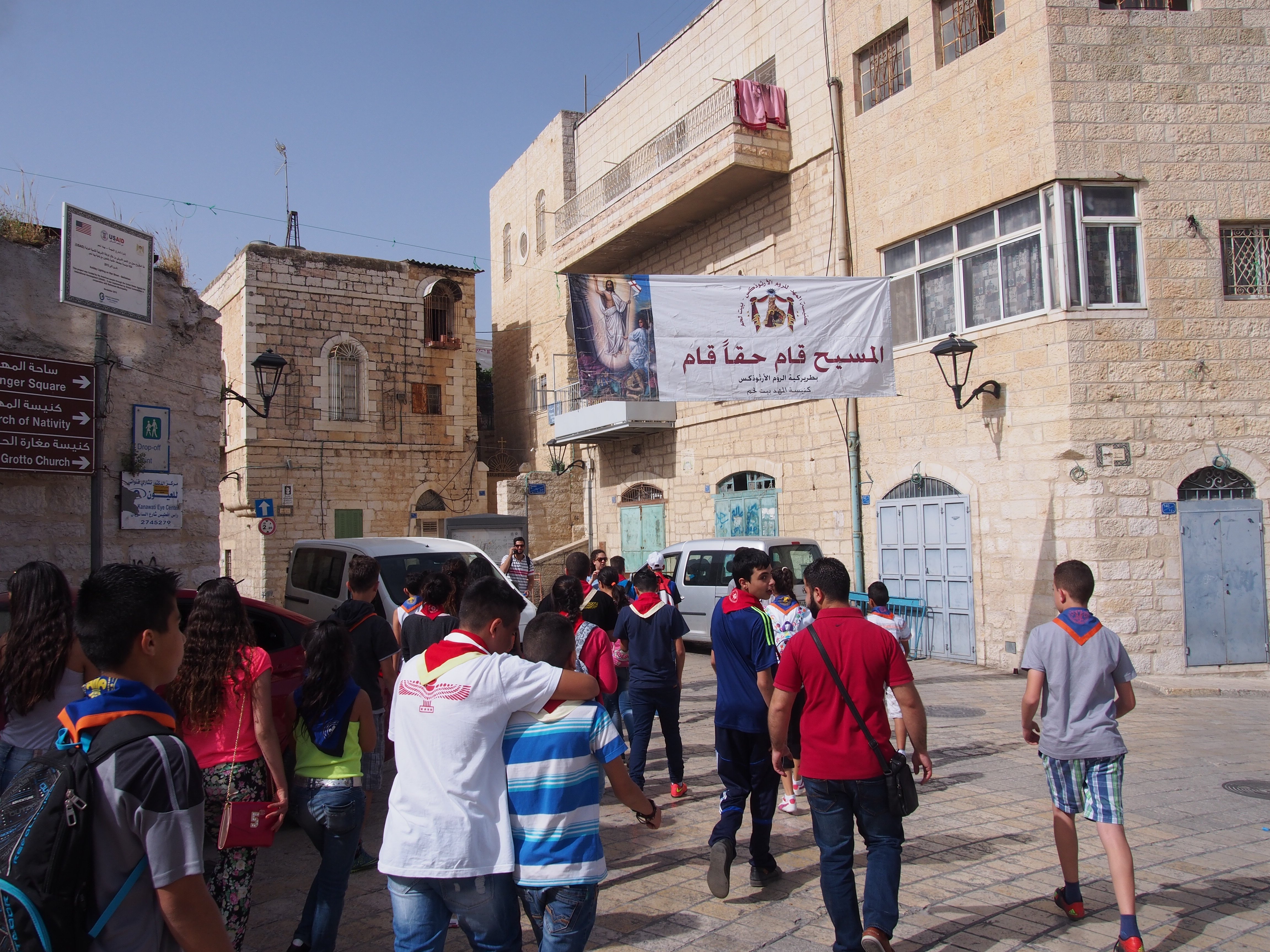 نشاط فصحي في شوارع بيت لحم القديمة للتعرف على تاريخ وأصالة المواقع التراثية والتاريخية 