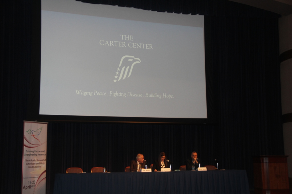 رئيسة بلدية بيت لحم تشارك في مؤتمر الكنائس العام في أتلانتا الأمريكية وتنقل واقع بيت لحم المحاصرة