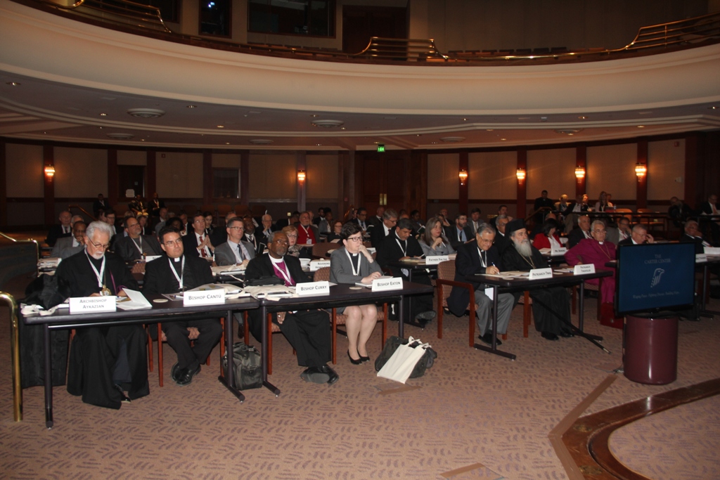 رئيسة بلدية بيت لحم تشارك في مؤتمر الكنائس العام في أتلانتا الأمريكية وتنقل واقع بيت لحم المحاصرة