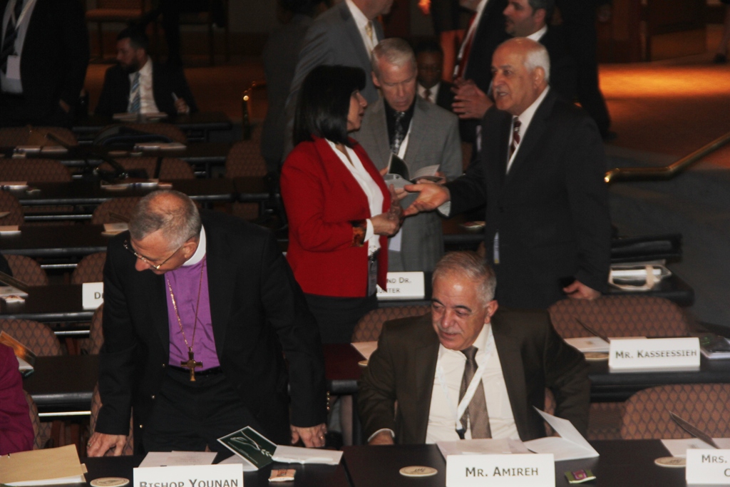 رئيسة بلدية بيت لحم تشارك في مؤتمر الكنائس العام في أتلانتا الأمريكية وتنقل واقع بيت لحم المحاصرة