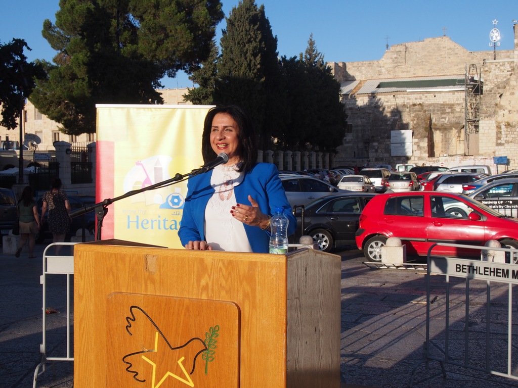  رئيسة بلدية بيت لحم تشارك في إستقبال مغتربي فلسطين الشباب ضمن مشروع إعرف تراثك الوطني 