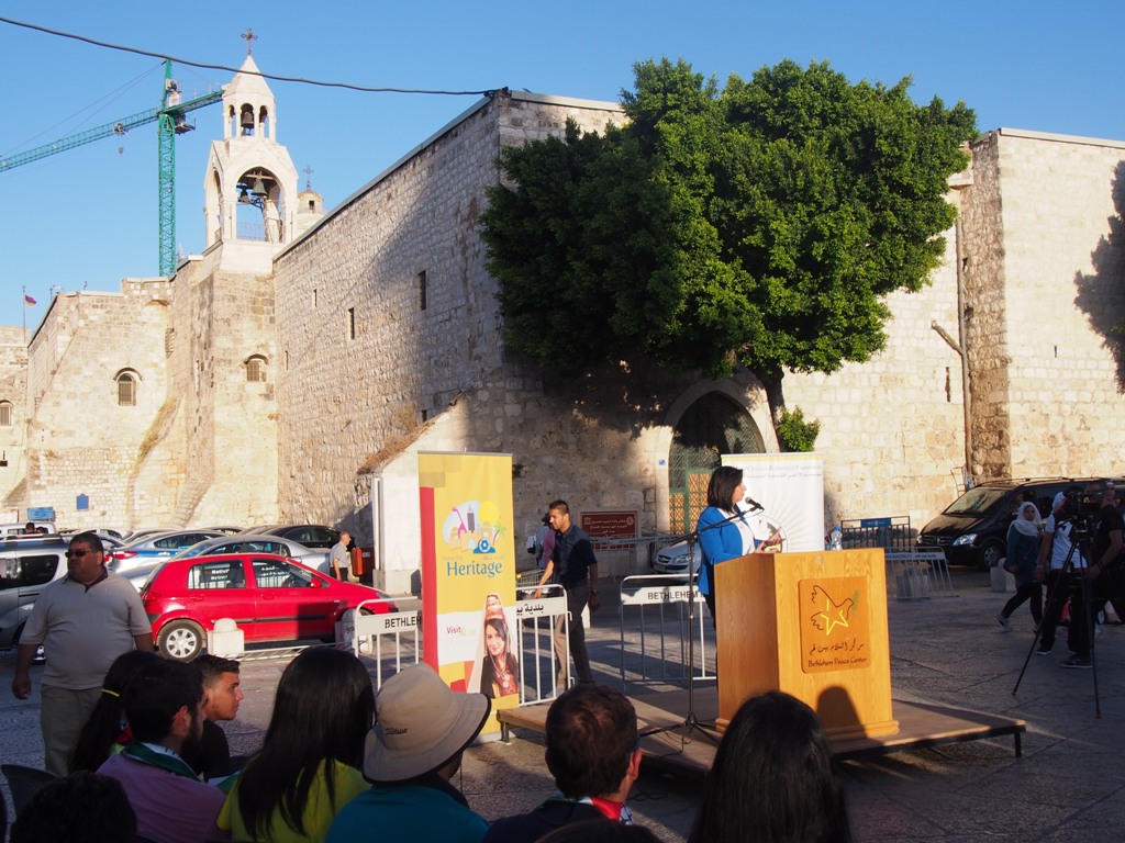  رئيسة بلدية بيت لحم تشارك في إستقبال مغتربي فلسطين الشباب ضمن مشروع إعرف تراثك الوطني 