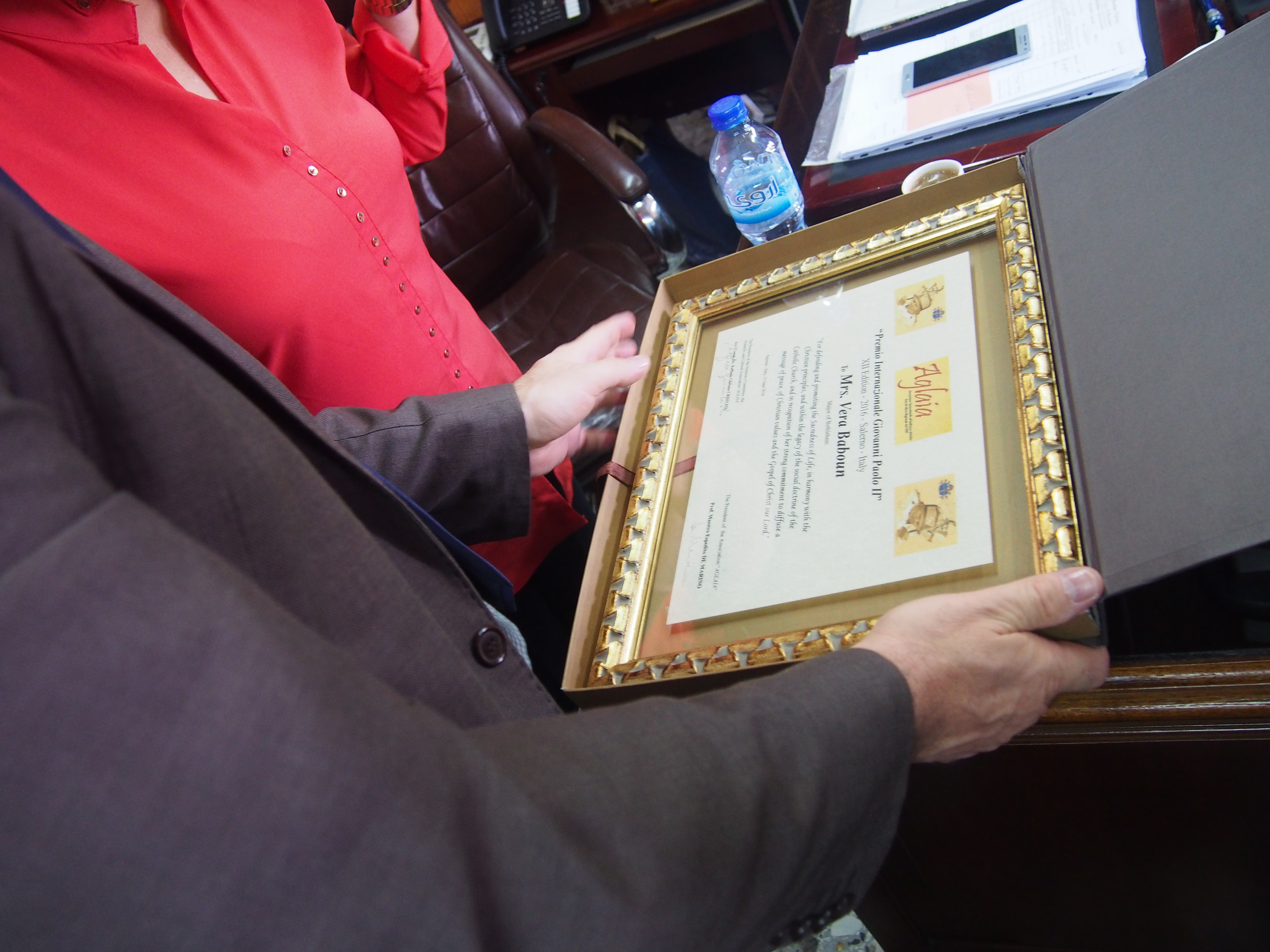 مؤسسة AGLAIA الإيطالية تكرم بابون بجائزة يوحنا بولس الثاني العالمية 