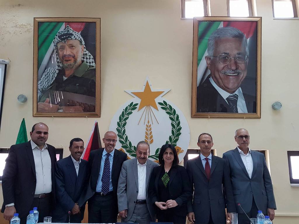 إزاحة الستارة عن لوحة إطلاق أعمال مشروع تأهيل المدخل الشمالي لمدينة بيت لحم – شارع الكاريتاس