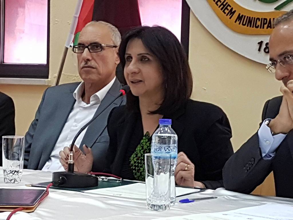 إزاحة الستارة عن لوحة إطلاق أعمال مشروع تأهيل المدخل الشمالي لمدينة بيت لحم – شارع الكاريتاس