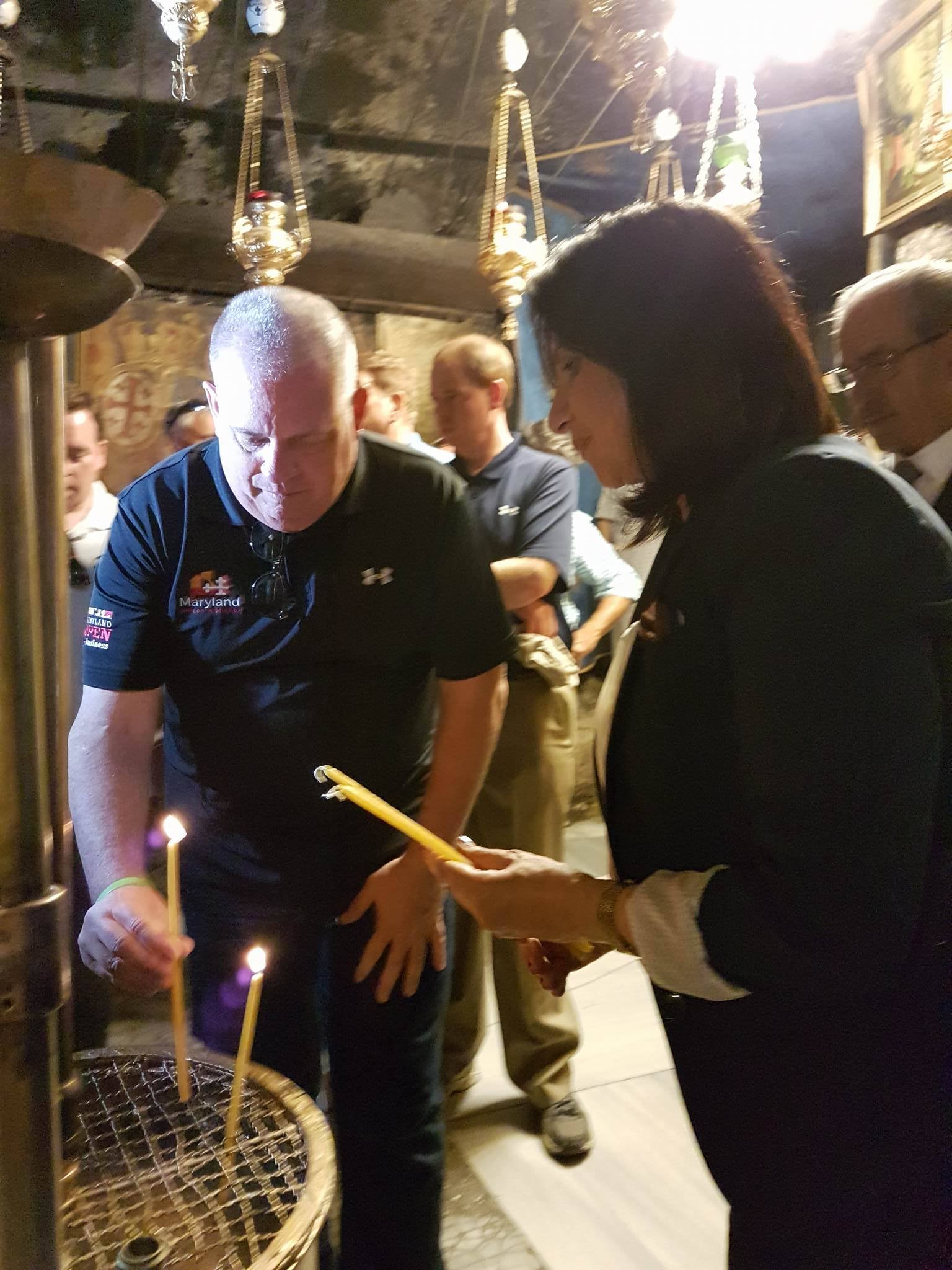 رئيسة بلدية بيت لحم الأستاذة فيرا بابون  تستقبل محافظ ميريلاند الأمريكية 