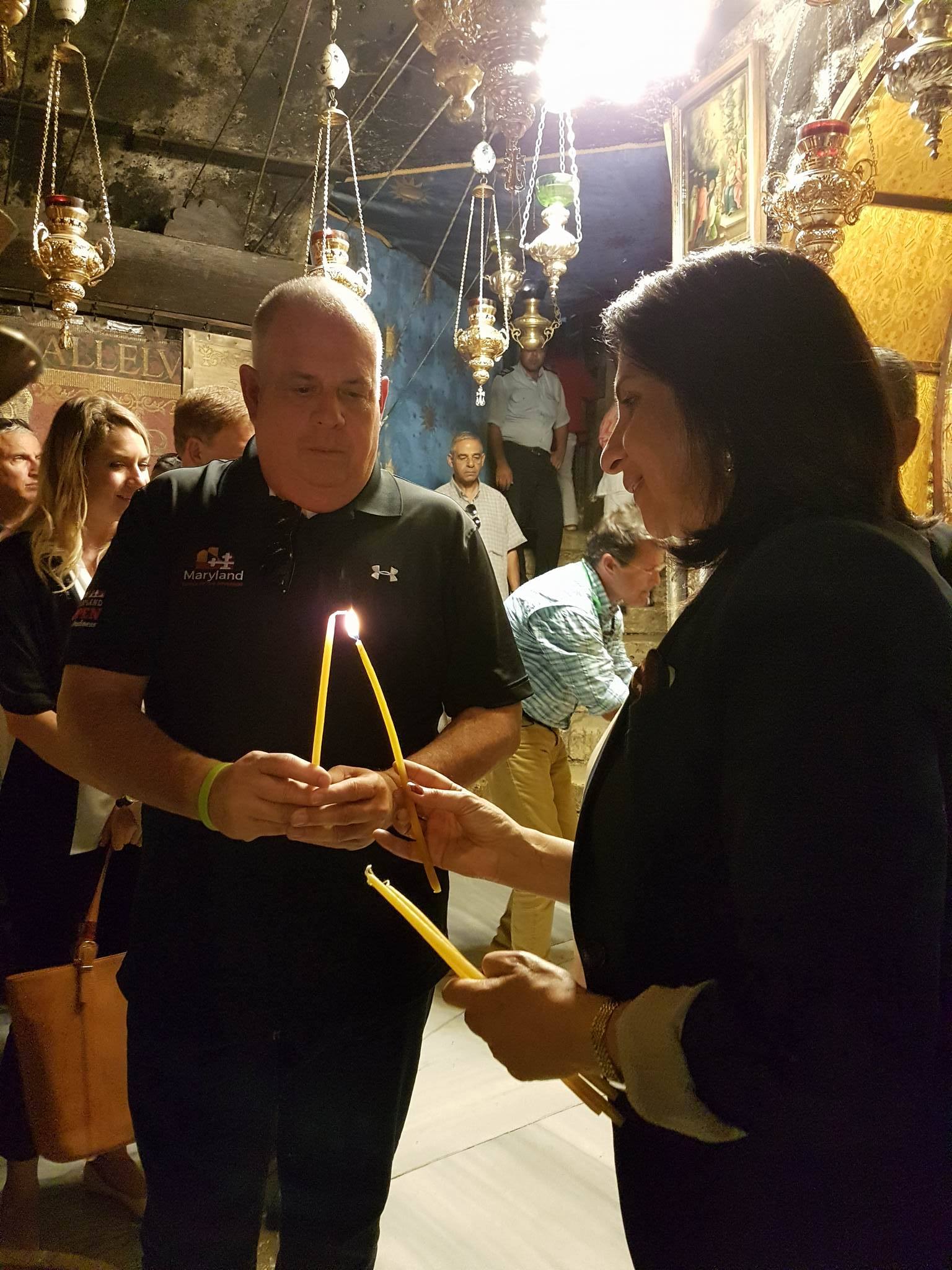 رئيسة بلدية بيت لحم الأستاذة فيرا بابون  تستقبل محافظ ميريلاند الأمريكية 