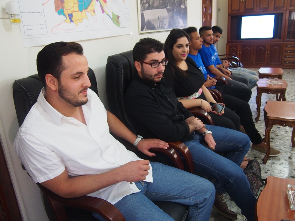 رئيسة بلدية بيت لحم تكرم  فريق نادي عاصمة الميلاد/ أكاديمية أطفال بلا حدود بمناسبة فوزهم في دوري بريشا الإيطالية المتوأمة مع بلدية بيت لحم 