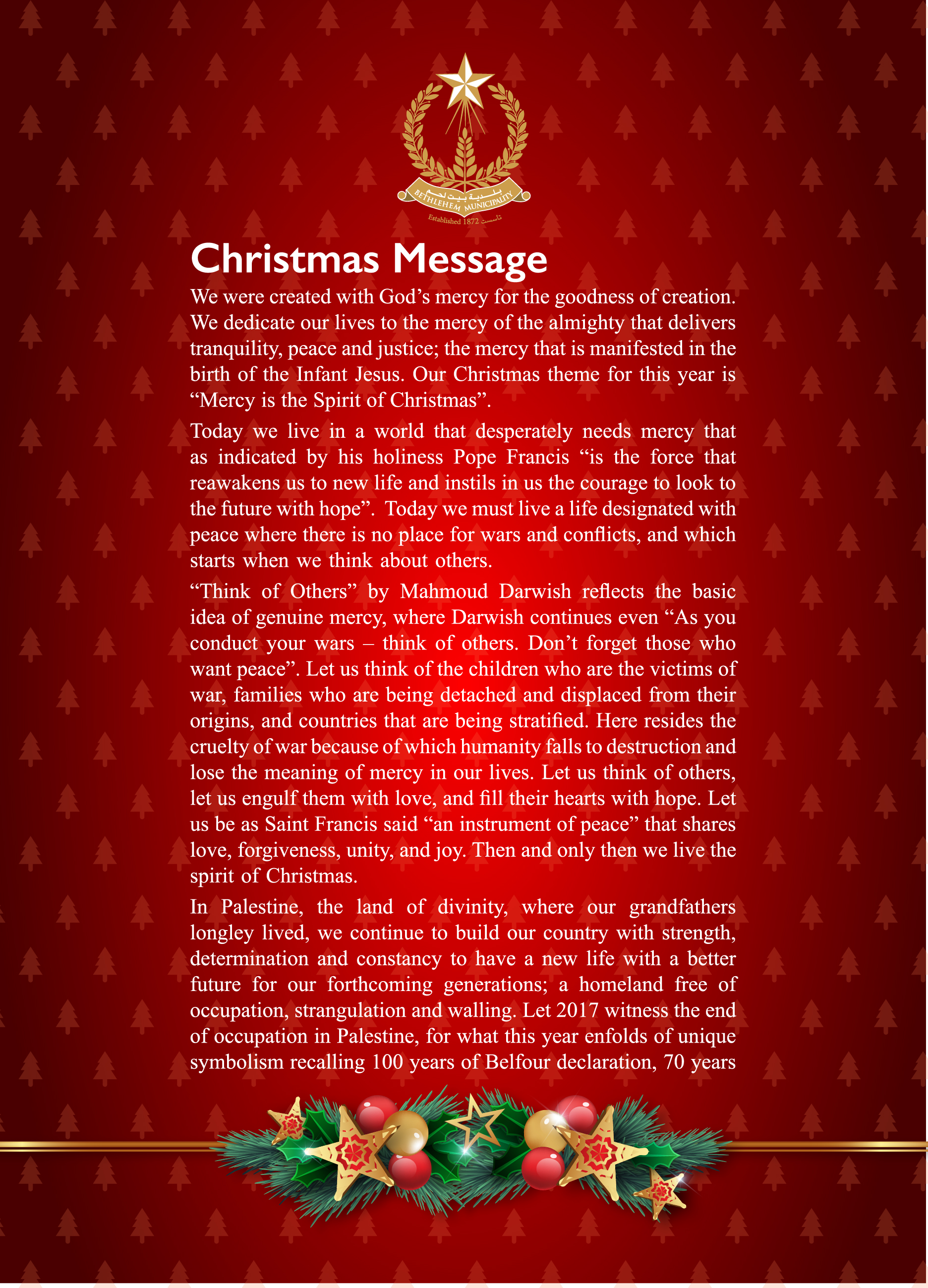 Christmas Message 2016-2017