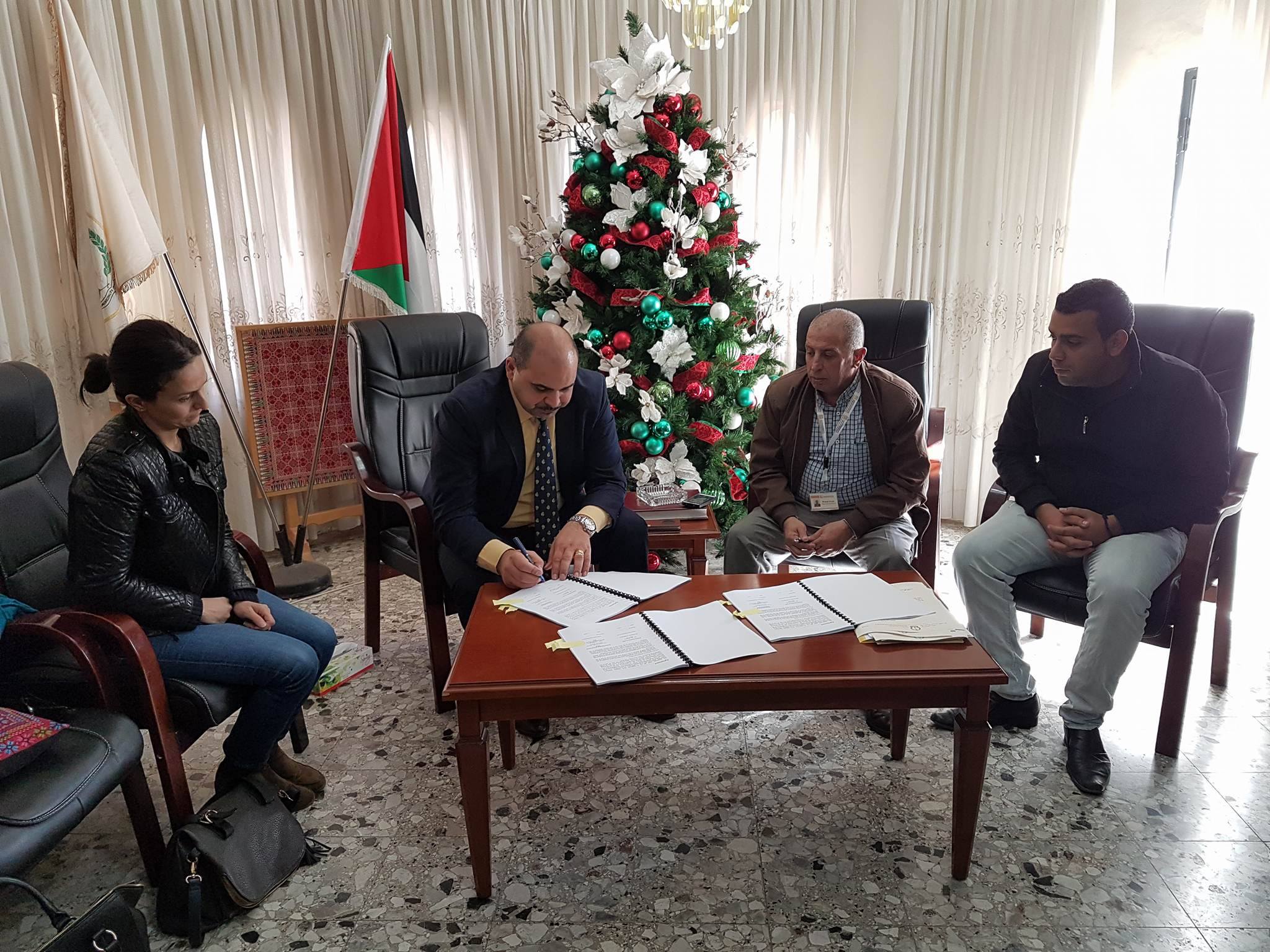 توقيع اتفاقية ( مشروع دراسة خطة المواصلات في مدينة بيت لحم )