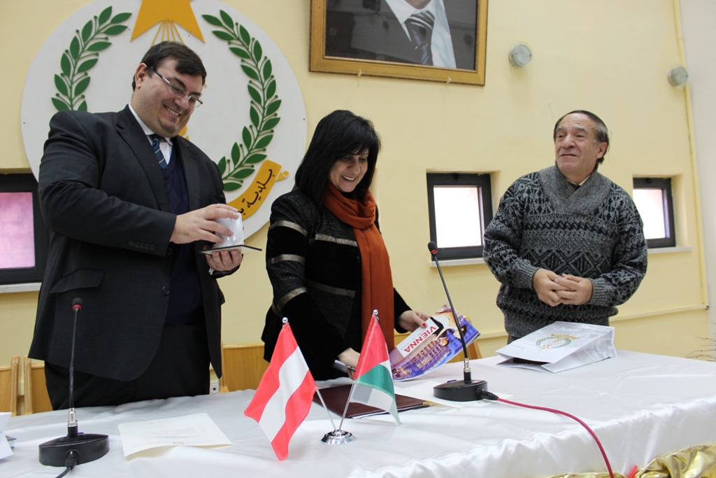   إحتفال في بلدية بيت لحم  بمناسبة مرور عشرين عاماً على إعادة تأهيل قاعة فيينا