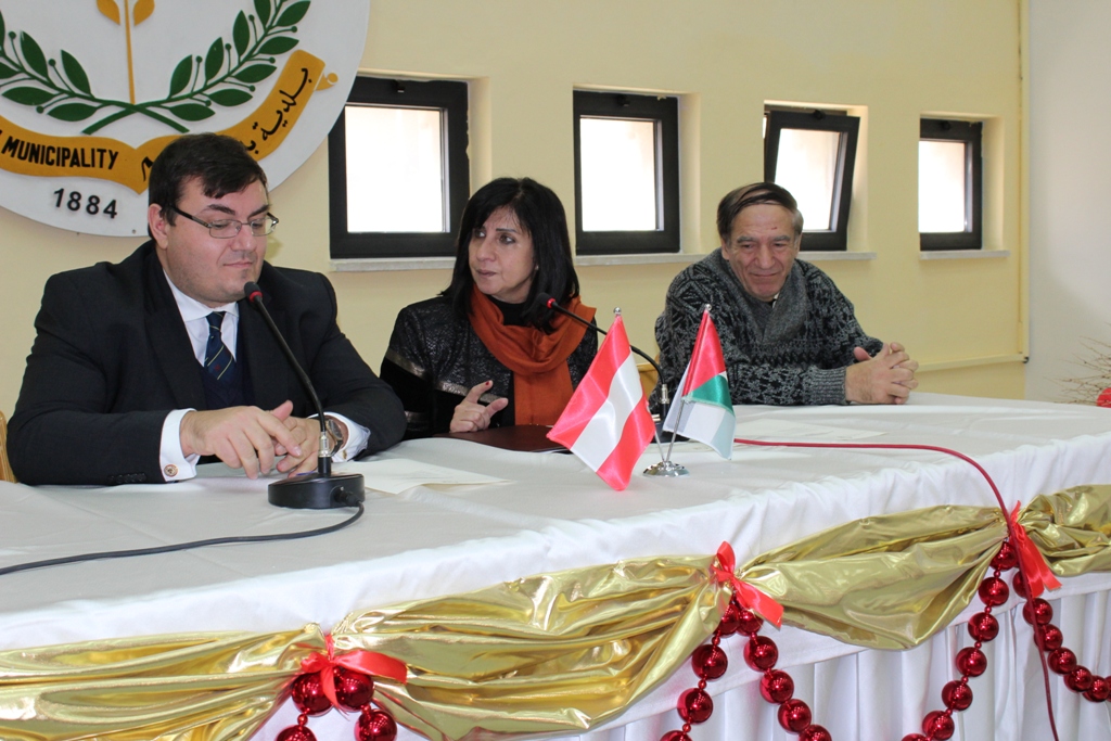  إحتفال في بلدية بيت لحم  بمناسبة مرور عشرين عاماً على إعادة تأهيل قاعة فيينا
