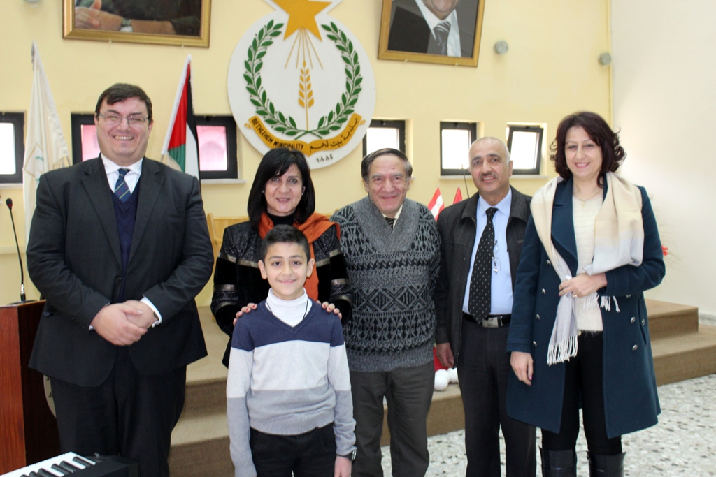   إحتفال في بلدية بيت لحم  بمناسبة مرور عشرين عاماً على إعادة تأهيل قاعة فيينا