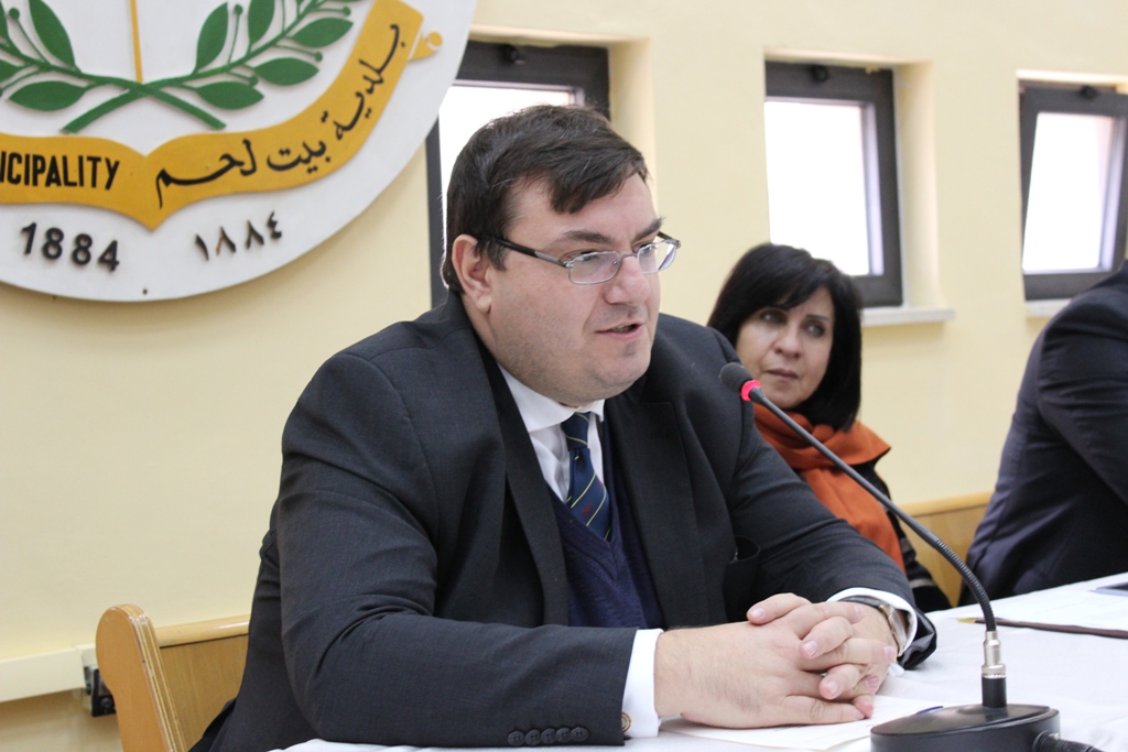   إحتفال في بلدية بيت لحم  بمناسبة مرور عشرين عاماً على إعادة تأهيل قاعة فيينا