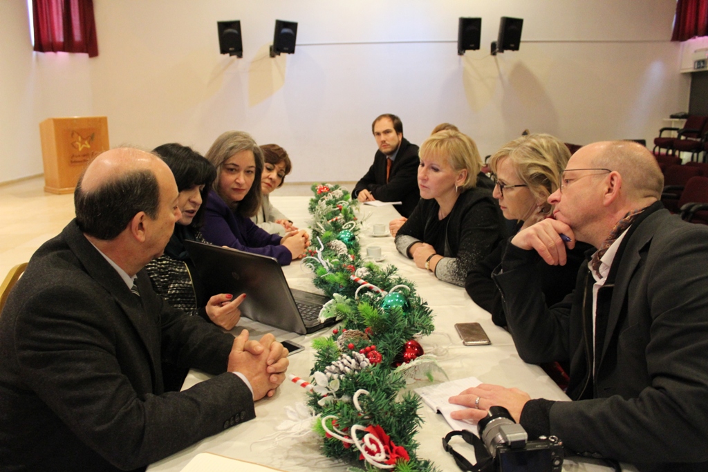  خلال زيارتها لمدينة بيت لحم وزيرة الشؤون الخارجية السويدية تلتقي معايعة وبابون