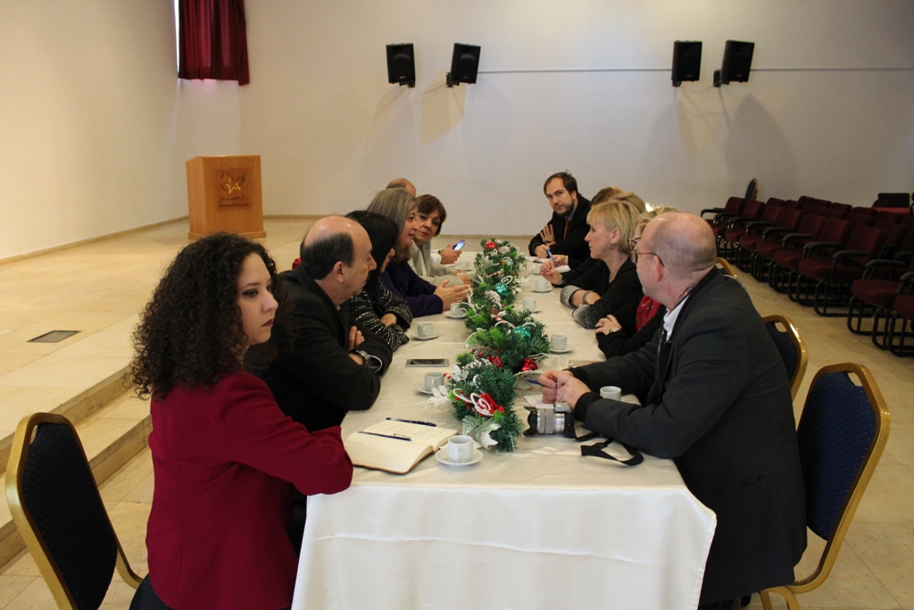  خلال زيارتها لمدينة بيت لحم وزيرة الشؤون الخارجية السويدية تلتقي معايعة وبابون