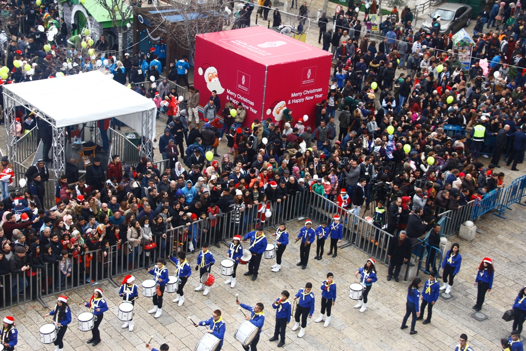 رئيسة بلدية بيت لحم تشارك في إستقبال غبطة المدبر الرسولي في مدينة بيت لحم 