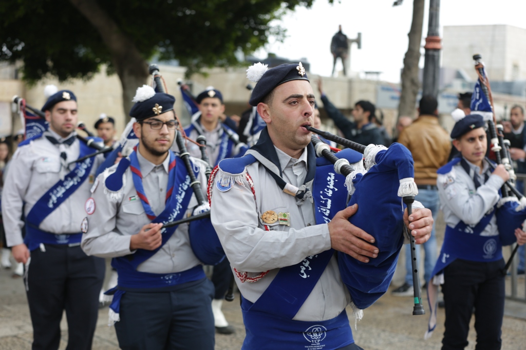 رئيسة بلدية بيت لحم تشارك في إستقبال غبطة المدبر الرسولي في مدينة بيت لحم 
