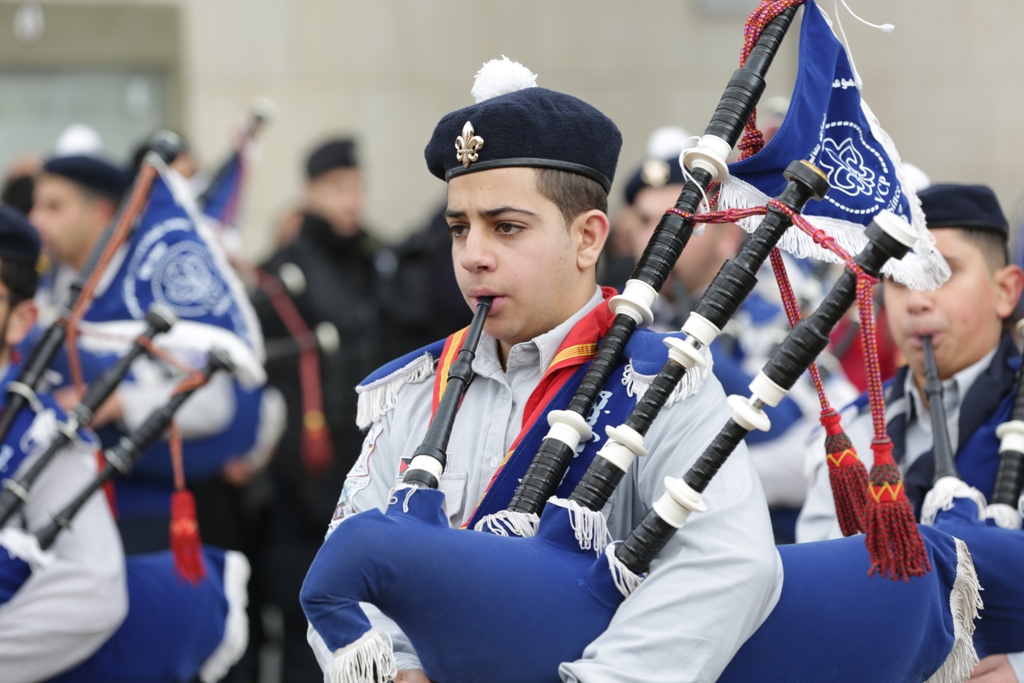 رئيسة بلدية بيت لحم تشارك في إستقبال غبطة المدبر الرسولي في مدينة بيت لحم 