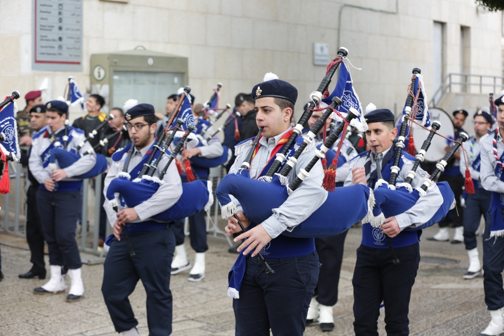 رئيسة بلدية بيت لحم تشارك في إستقبال غبطة المدبر الرسولي في مدينة بيت لحم 