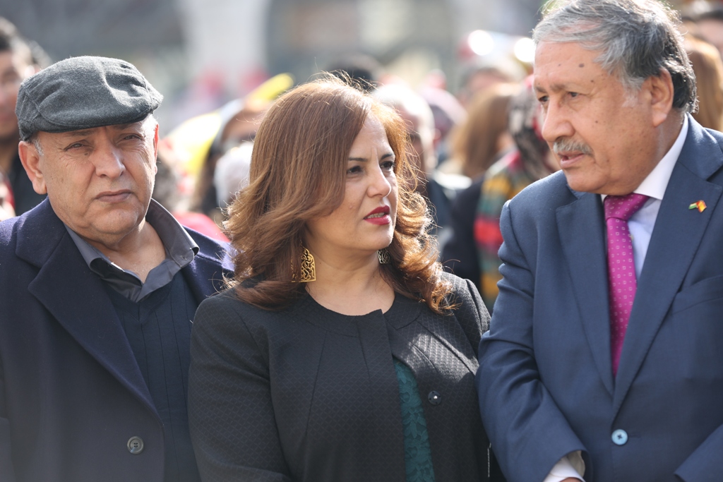 رئيسة بلدية بيت لحم تشارك في إستقبال غبطة المدبر الرسولي في مدينة بيت لحم 