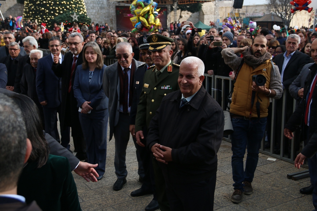 رئيسة بلدية بيت لحم تشارك في إستقبال غبطة المدبر الرسولي في مدينة بيت لحم 