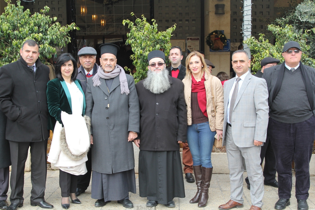 رئيسة بلدية بيت لحم تشارك في إستقبال غبطة المدبر الرسولي في مدينة بيت لحم 