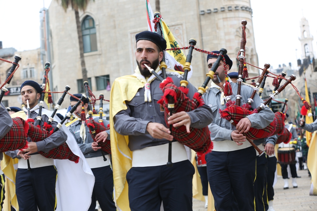 رئيسة بلدية بيت لحم تشارك في إستقبال غبطة المدبر الرسولي في مدينة بيت لحم 