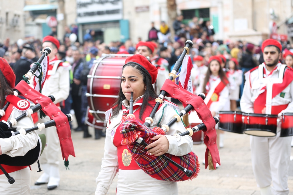 رئيسة بلدية بيت لحم تشارك في إستقبال غبطة المدبر الرسولي في مدينة بيت لحم 