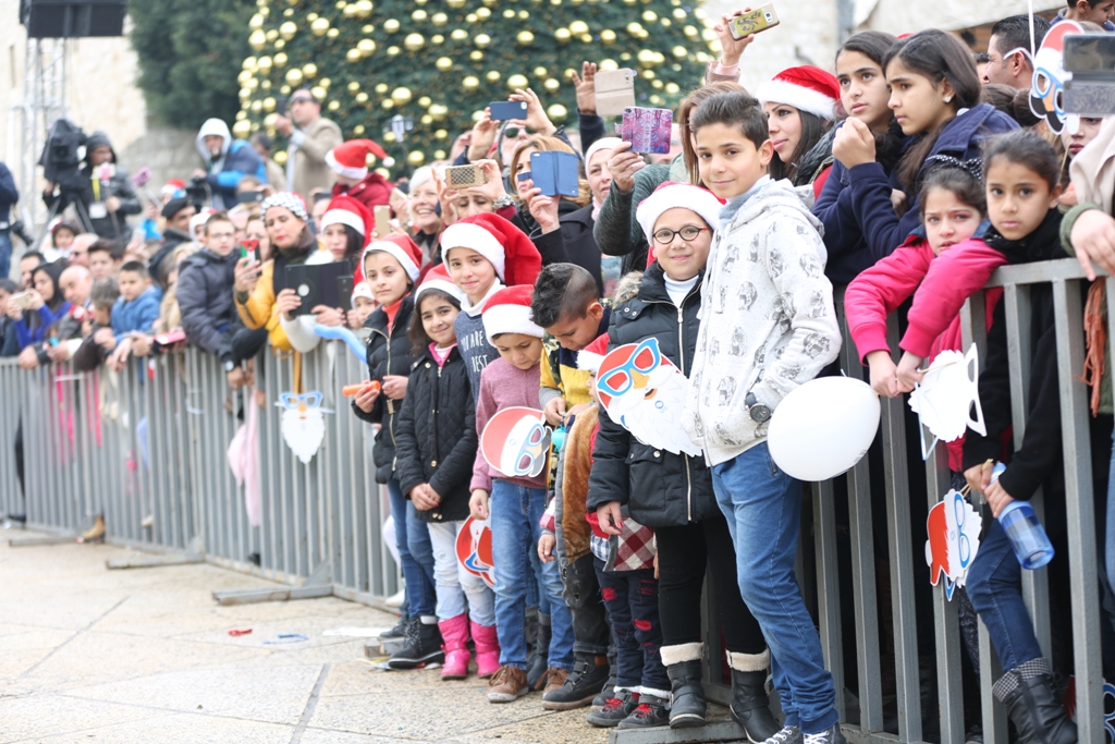 رئيسة بلدية بيت لحم تشارك في إستقبال غبطة المدبر الرسولي في مدينة بيت لحم 