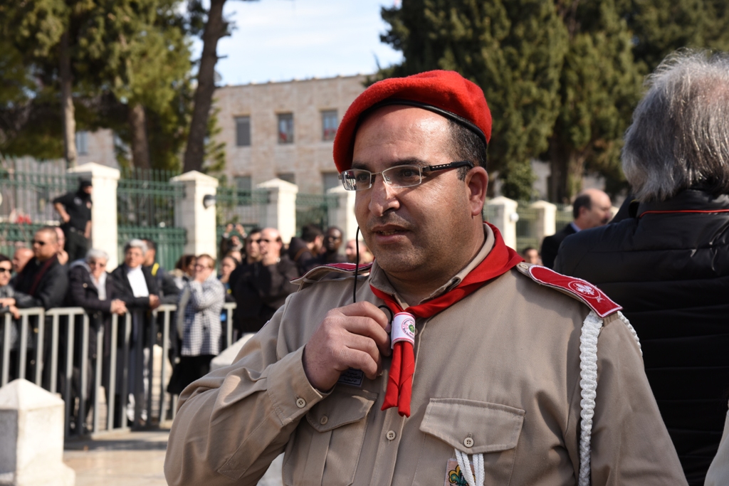 رئيسة وأعضاء مجلس بلدية بيت لحم يشاركون في إستقبال حارس الأراضي المقدسة بمناسبة عيد الغطاس