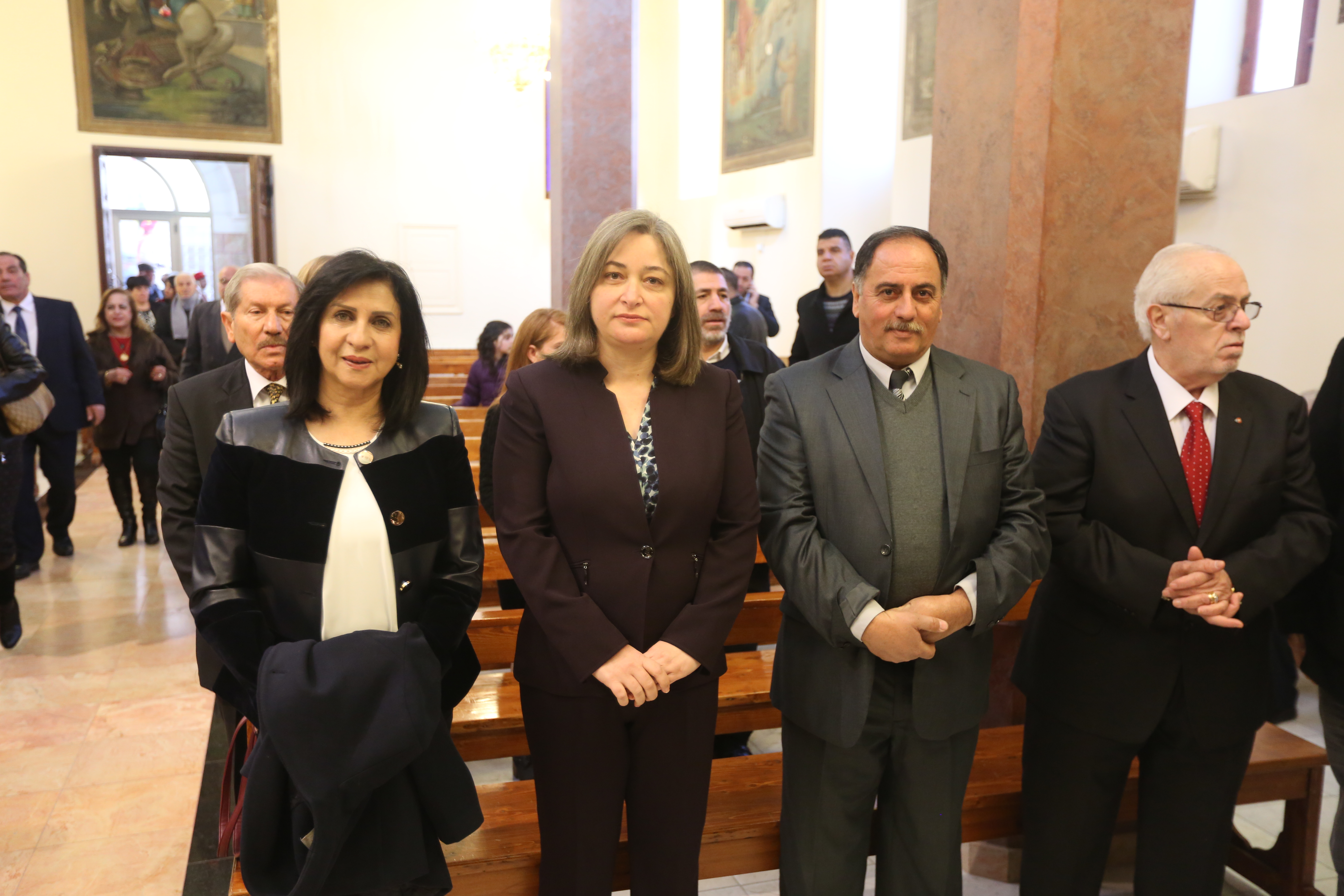  رئيسة وأعضاء مجلس بلدية بيت لحم يشاركون في إحتفالات أعياد الميلاد المجيدة حسب التقويم الشرقي ويستقبلون غبطة بطريرك الروم الارثوذكس ونيافة مطارنة السريان والأقباط والأحباش 