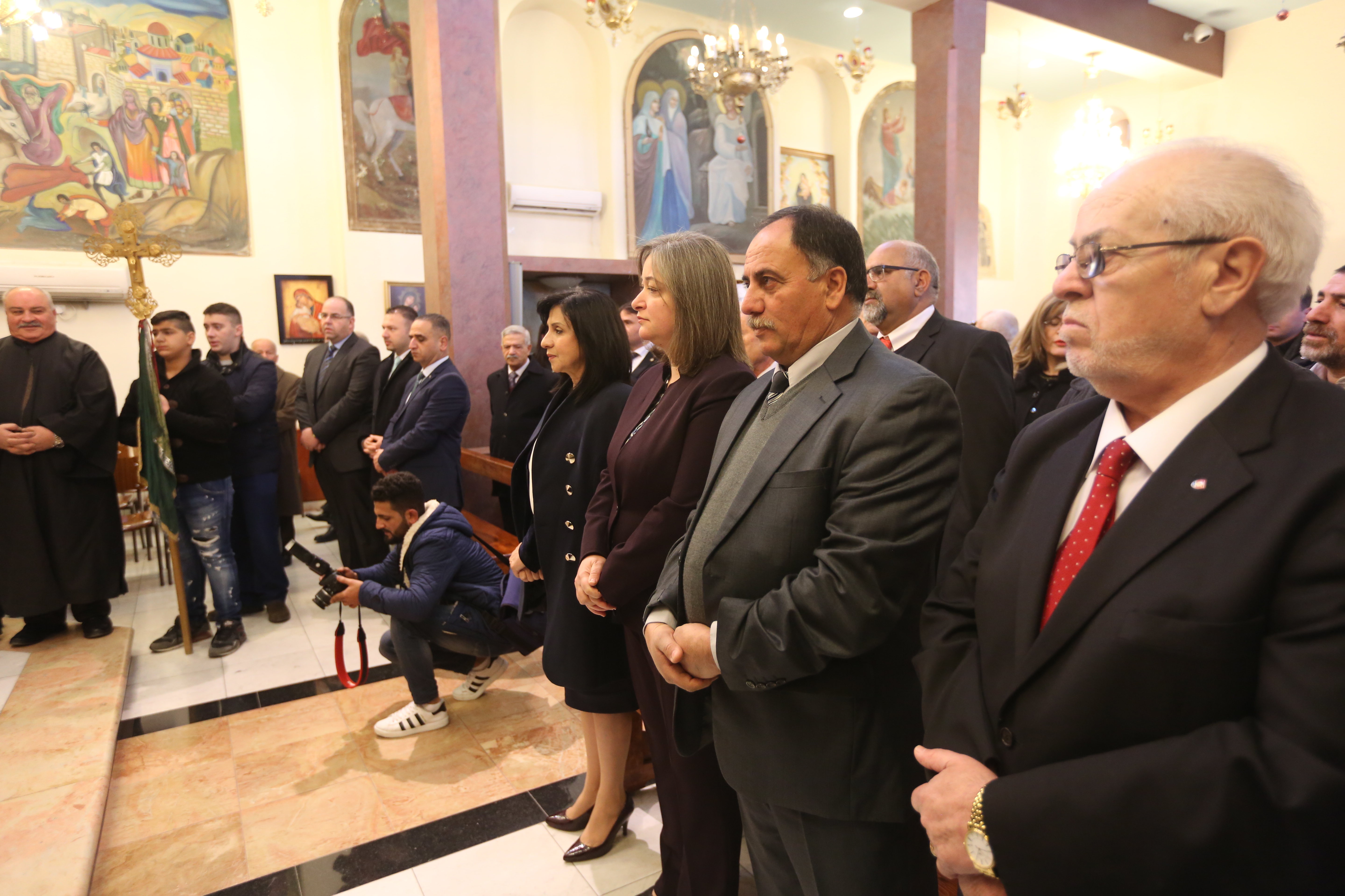  رئيسة وأعضاء مجلس بلدية بيت لحم يشاركون في إحتفالات أعياد الميلاد المجيدة حسب التقويم الشرقي ويستقبلون غبطة بطريرك الروم الارثوذكس ونيافة مطارنة السريان والأقباط والأحباش 