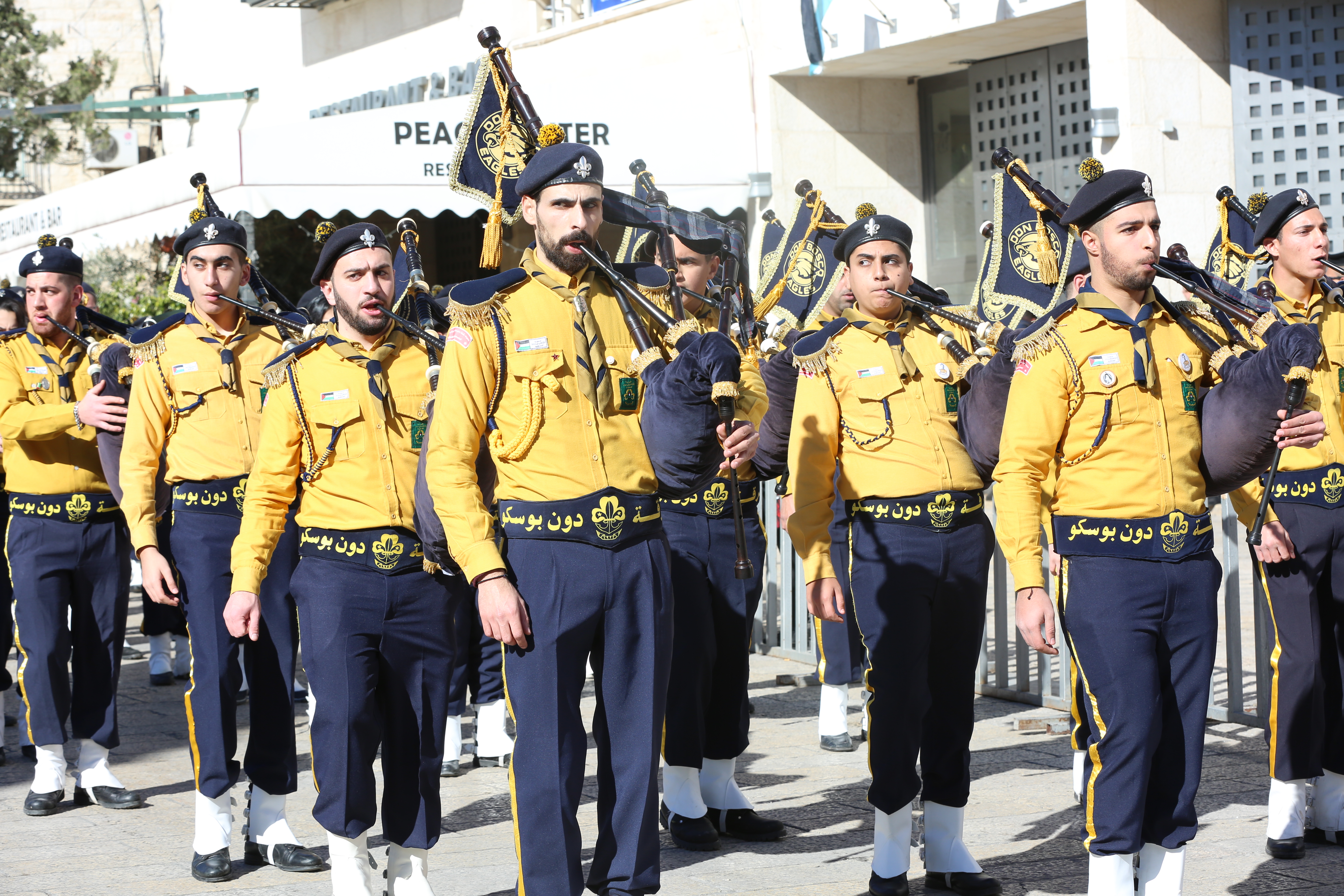  رئيسة وأعضاء مجلس بلدية بيت لحم يشاركون في إحتفالات أعياد الميلاد المجيدة حسب التقويم الشرقي ويستقبلون غبطة بطريرك الروم الارثوذكس ونيافة مطارنة السريان والأقباط والأحباش 