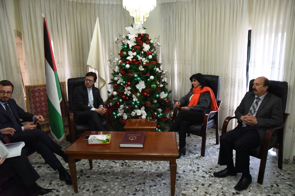 رئيسة بلدية بيت لحم تستقبل ممثلة النرويج في فلسطين ورئيس بلدية فلورنسا ويبحثون سبل تعزيز التعاون المشترك