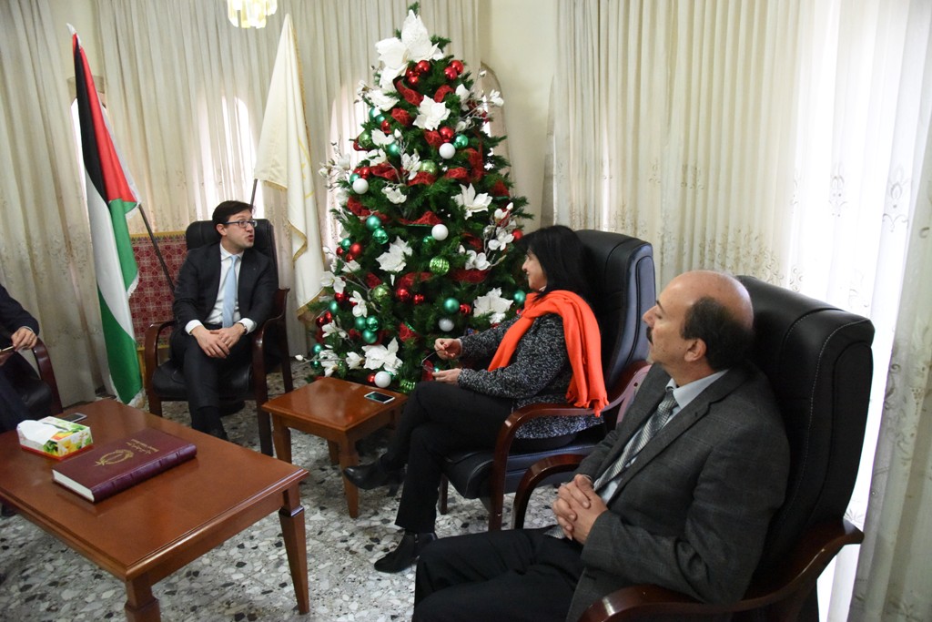 رئيسة بلدية بيت لحم تستقبل ممثلة النرويج في فلسطين ورئيس بلدية فلورنسا ويبحثون سبل تعزيز التعاون المشترك