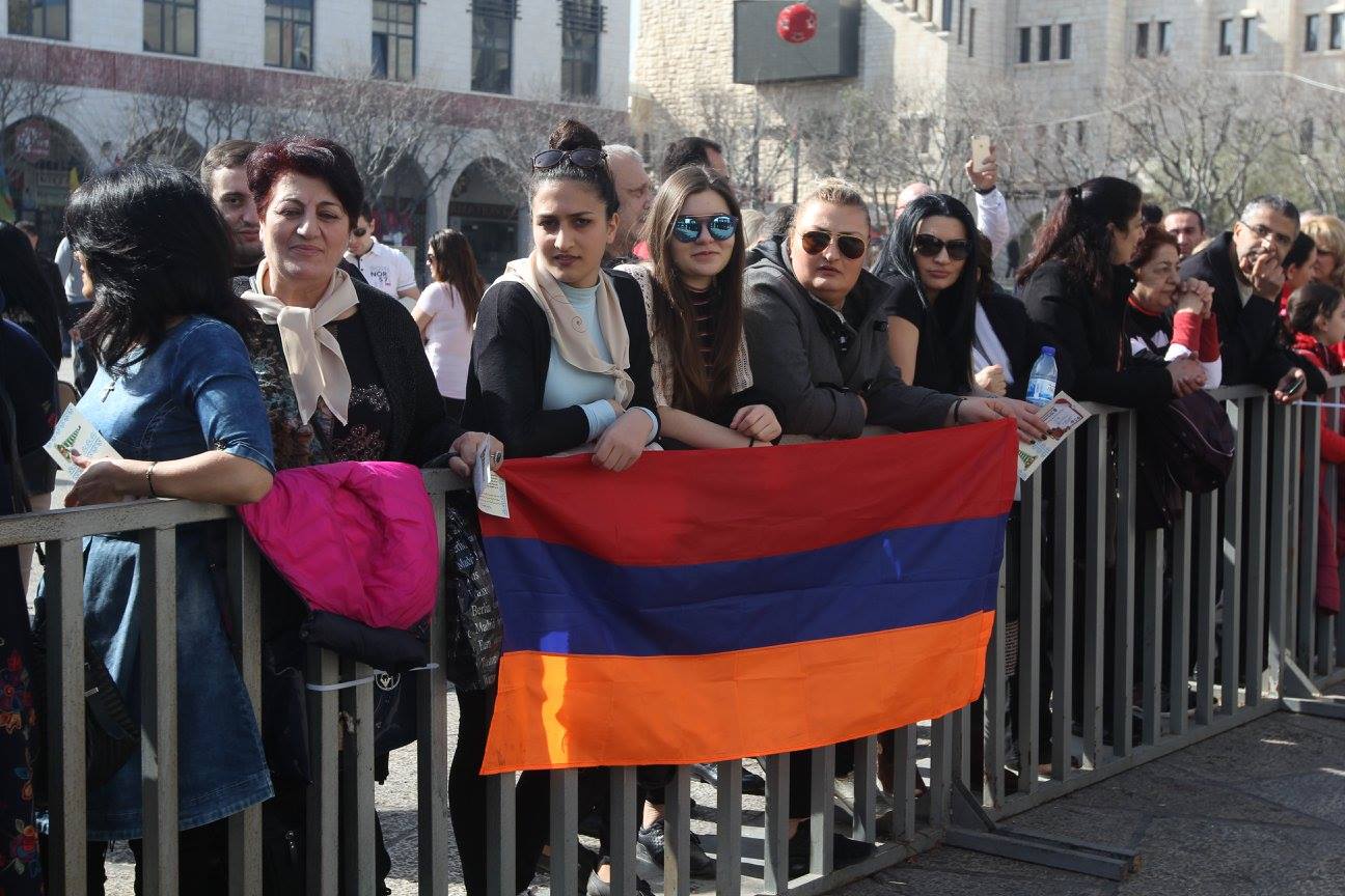 رئيسة وأعضاء مجلس بلدية بيت لحم يشاركون في استقبال غبطة بطريرك الأرمن نورهان مانوجيان